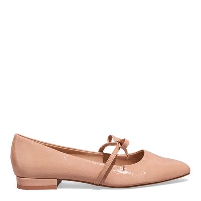 Sapatilha Verniz Bico Redondo Rosa