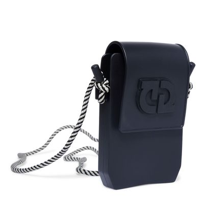 Bolsa Tiracolo Borracha Preto