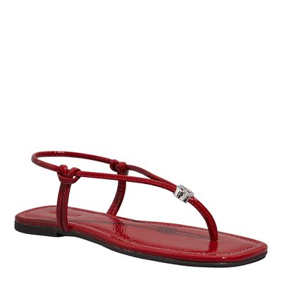 Rasteira Verniz Molhado Malbec