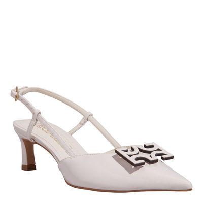 Scarpin Verniz Off White