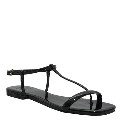 Rasteira Verniz Preto