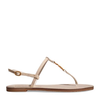 Rasteira Seta Couro Torino Off White