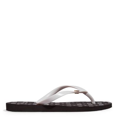 Chinelo Borracha Off White E Preto Monograma