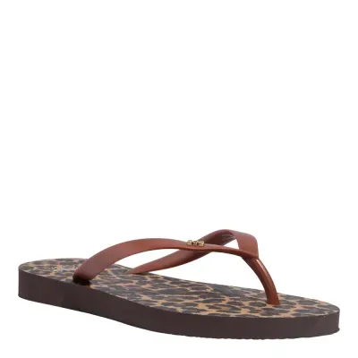 Chinelo Borracha Estampa Animal Print Onça