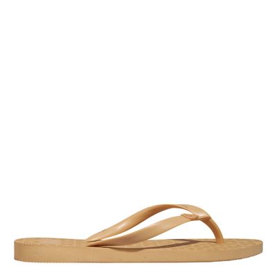 Chinelo Borracha Bege Estampa Seta