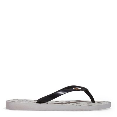 Chinelo Borracha Preto E Branco Monograma