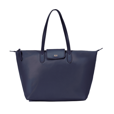 Bolsa Shopper Média Nylon Azul Marinho
