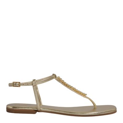 Rasteira Floater Dourada Metalizada