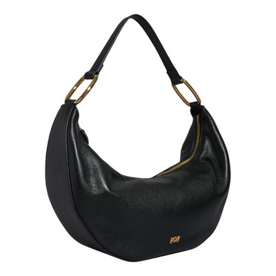 Bolsa Meia Lua Floater Preta Alça De Ombro