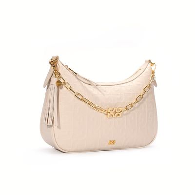 Bolsa Baguete Média Pu Off White Seta