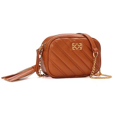 Bolsa Camera Bag Pu Matelassê Caramelo