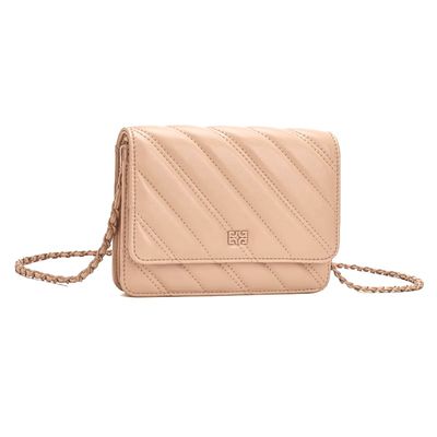 Bolsa Pequena Pu Matelassê Bege Antique