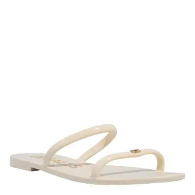 Rasteira Borracha Creme Tira Monograma