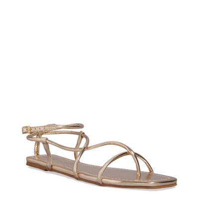 Rasteira Metalizada Dourada