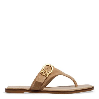 Rasteira Camurça Bege