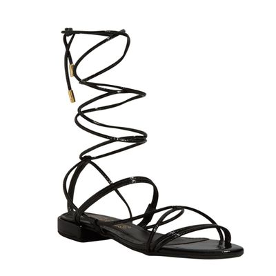 Rasteira Amarração Reflexo Preta