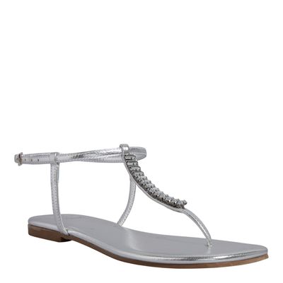 Rasteira Floater Prata Metalizada