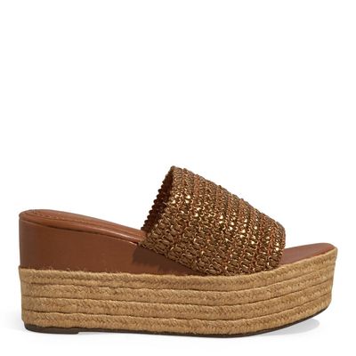 Tamanco Espadrille Tramado Bronze