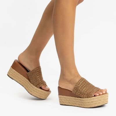 Tamanco Espadrille Tramado Bronze
