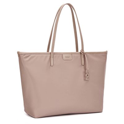 Bolsa Shopper Grande Nylon Bege Fendi