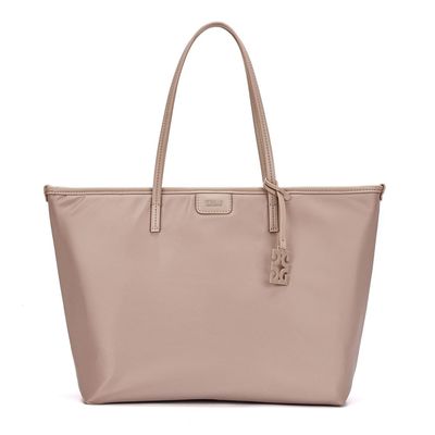 Bolsa Shopper Grande Nylon Bege Fendi