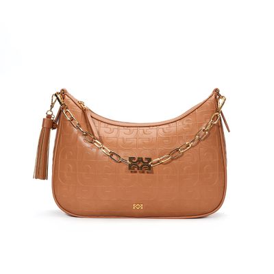 Bolsa Baguete Média Pu Caramelo Seta