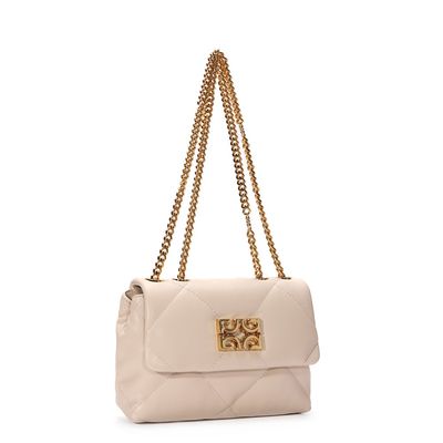 Bolsa Acolchoada Pu Off White Transversal