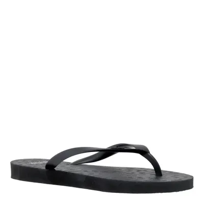 Chinelo Borracha Preto Estampa Seta