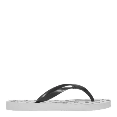 Chinelo Borracha Off White E Preto Monograma