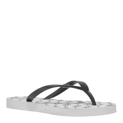 Chinelo Borracha Off White E Preto Monograma