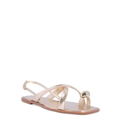 Rasteira Metalizada Dourada Metal Bold