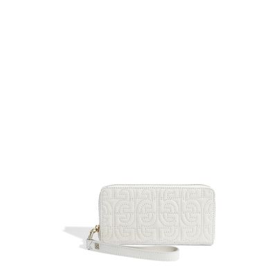 Carteira feminina couro matelassê branca