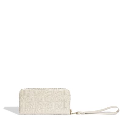 Carteira feminina couro matelassê branca