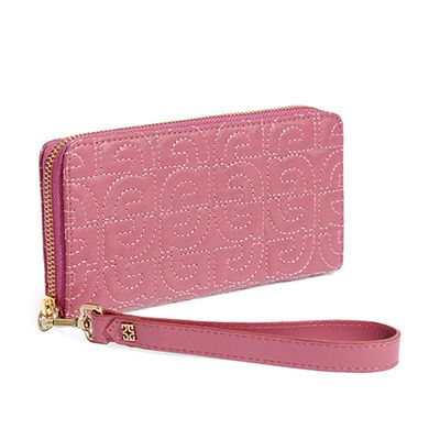 Carteira feminina couro matelassê rosa