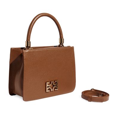 Bolsa satchel couro floater