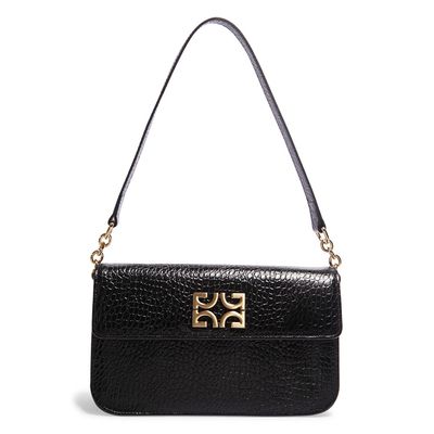 Bolsa baguete croco preto