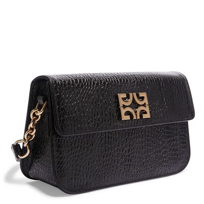 Bolsa baguete croco preto