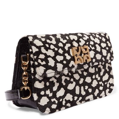 Bolsa baguete pêlo pb verniz preto