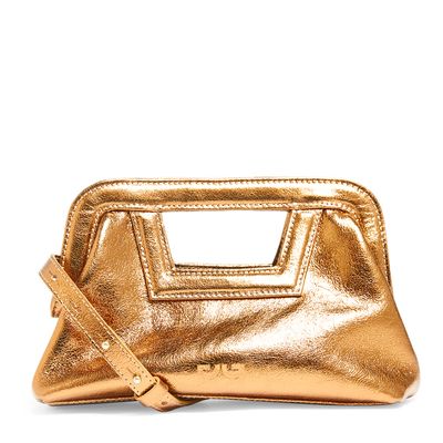 Bolsa tiracolo couro crystal new bronze