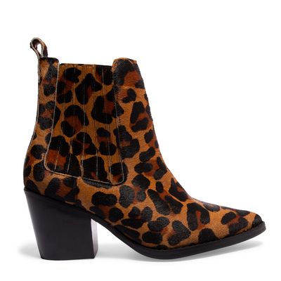 Bota western recortes leopardo