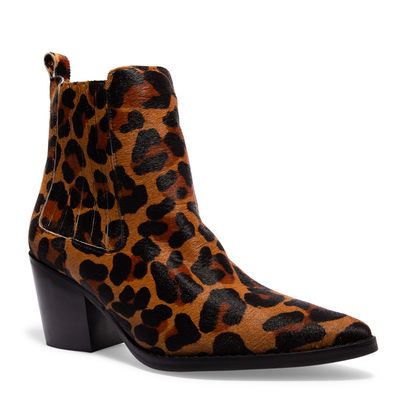 Bota western recortes leopardo