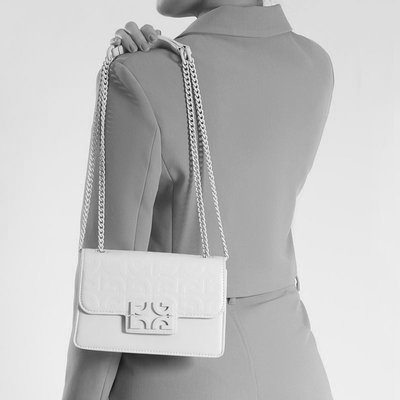 Bolsa Tiracolo Alça Corrente Azul