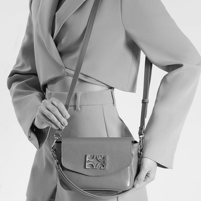 Bolsa tiracolo couro floater preto