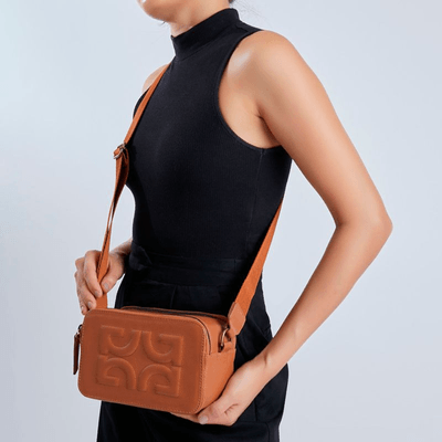 Bolsa tiracolo floater caramelo