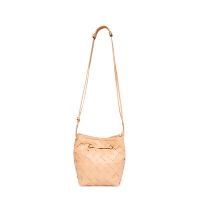 Bolsa Bucket Couro Rosa Matte