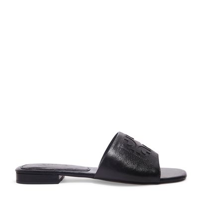 Rasteira slide couro cristal preto