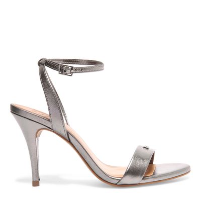 Sandália couro cristal onix pin