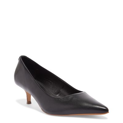 Scarpin Bico Fino Couro Preto
