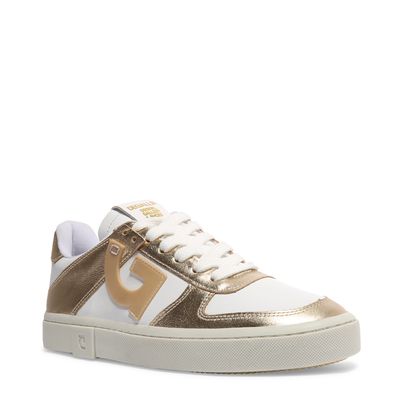 Tênis Couro Cristal Dourado