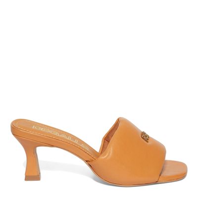 Sandália Mule Couro Caramelo